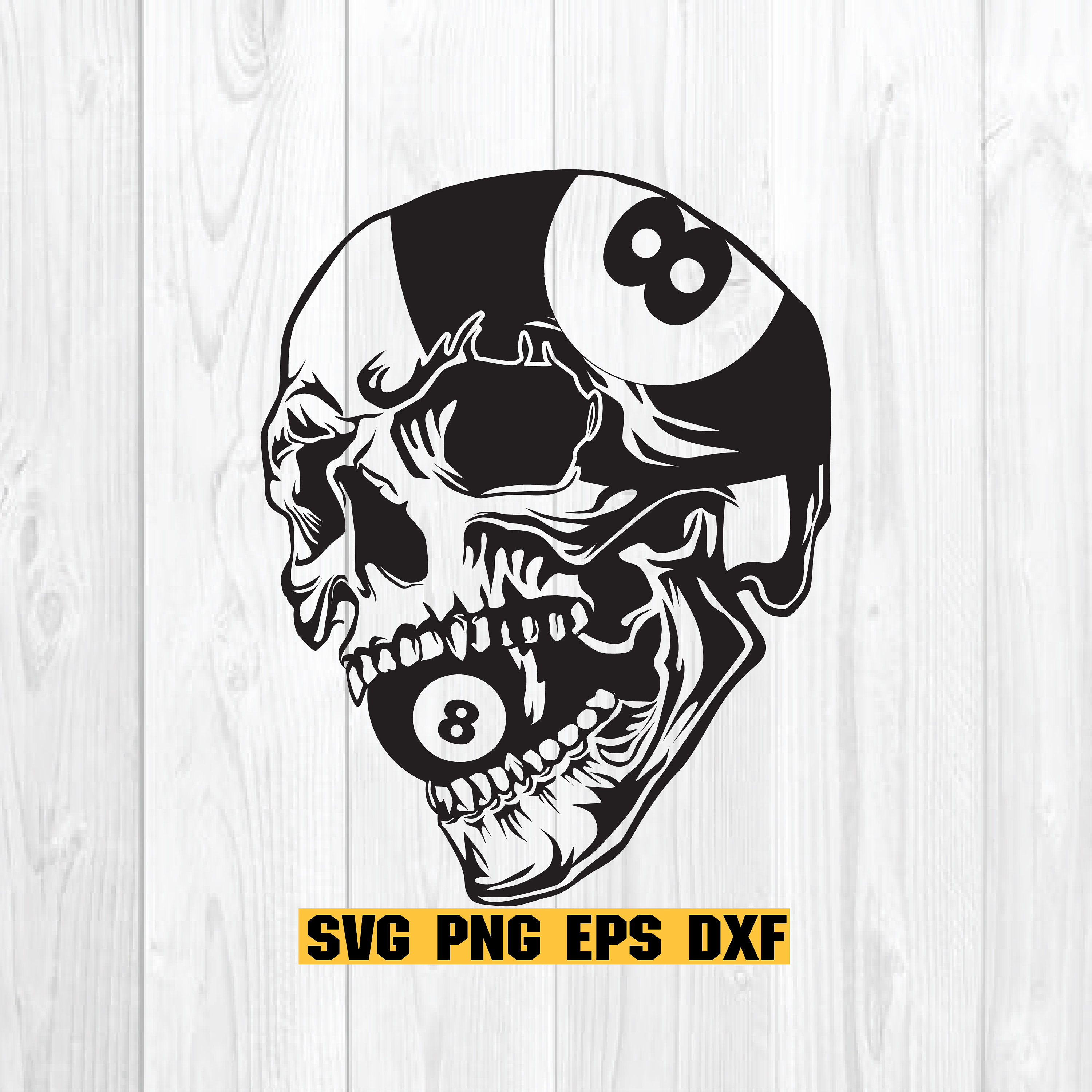 8-ball Skull Skeleton Svg Billiards SVG Billiards PNG - Etsy Singapore