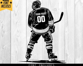 Eishockey Spieler SVG, Eishockey Team SVG, Schlittschuhlaufen, Torhüter Clipart, personalisierte Name SVG, Hockey Png, Eishockey Dad Shirt