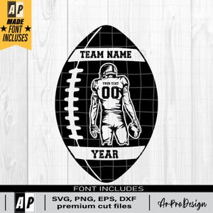 Football Player Svg, Personalized Name, Football Team Svg, Football Name Svg, Football Team, Football Season, Football Shirt, Png