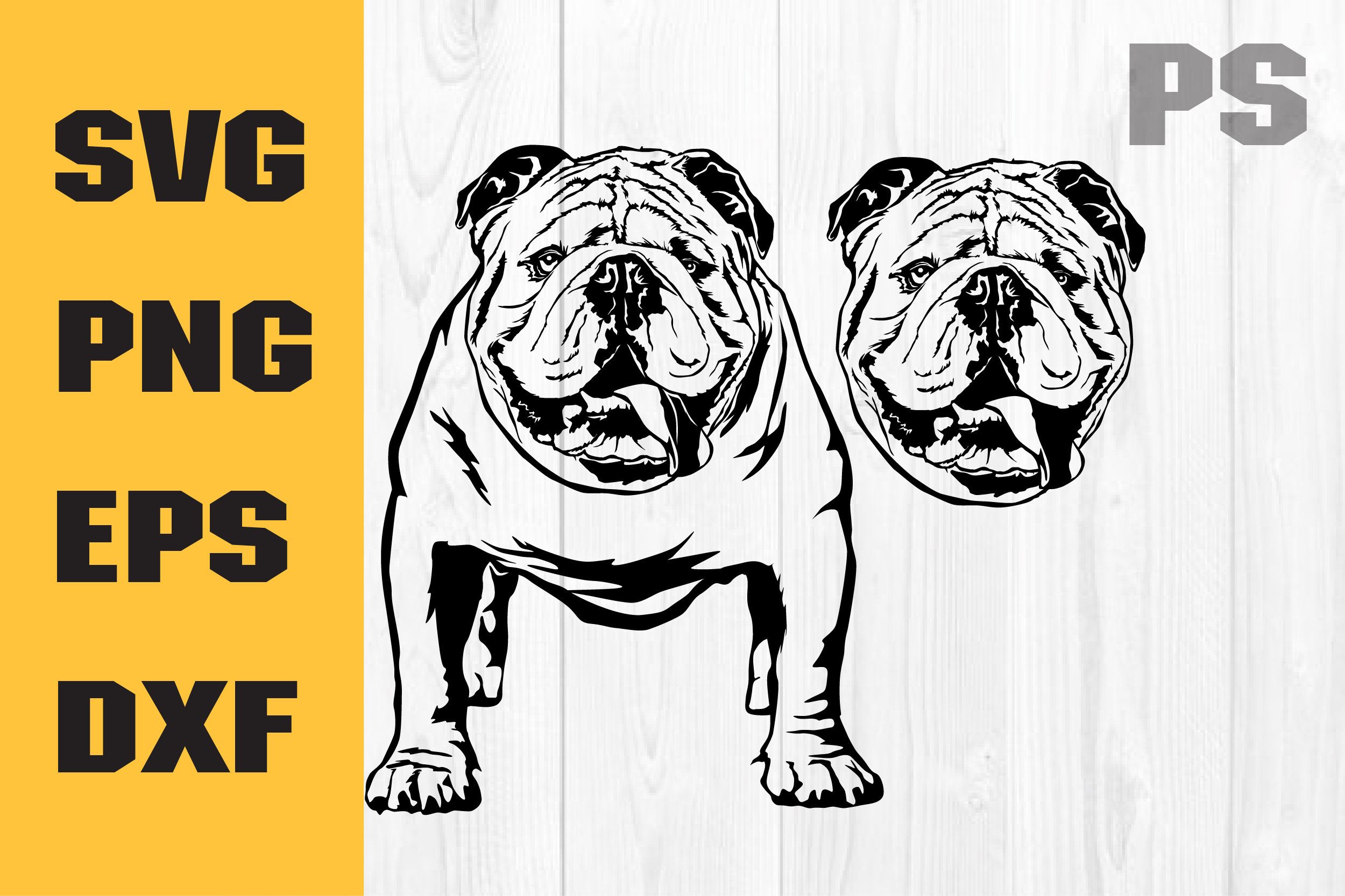 English Bulldog Svg, Dog Svg Files for Cricut, Plasma Dxf Laser Cut ...