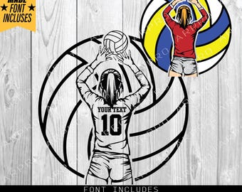 Volleyball Svg Png, Personalized Name, Volleyball Girl Player Svg, Volleyball Player Svg, Volleyball Girl Svg for Cricut Volleyball Team Svg