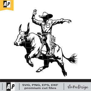 Rodeo Svg, Cowboy Svg, Bull Rider Svg, Ranch, Farm Life, Ranch Western Country Farm, Bull Riding Svg, Cricut & Silhouette, Printable