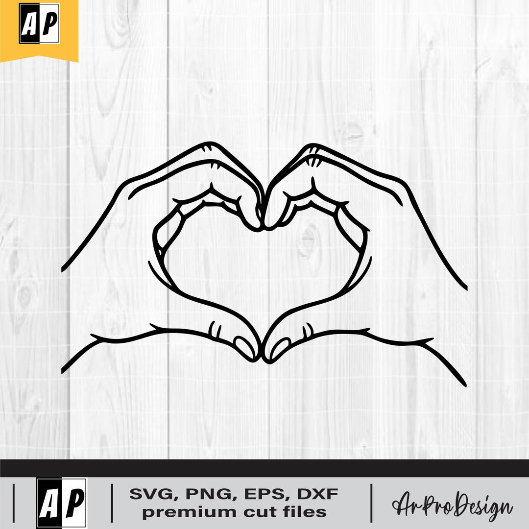 Heart Hands Svg, Love Hands Svg, Heart Sign Svg, Valentines Svg, Hand ...