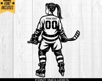 Eishockey Mädchen svg, Eishockey svg, Eishockeyspielerin svg, Hockeyspielerin svg, Hockey Mama Png, Schlittschuhlaufen svg, Eishockey-Shirt, Png