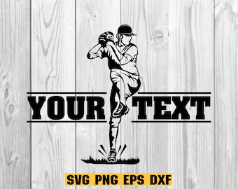 野球選手の svg、野球の svg ファイル、野球のクリップアートのシルエット、アイロン接着デザイン、Cricut 用の svg ファイル、シルエット用のカット ファイル