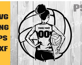 Girls volleyball player svg, colored layers, volleyball player svg, Volleyball girl, svg for cut, Digital Download Clipart