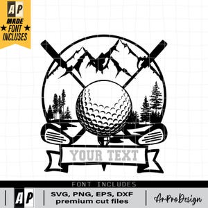 Golf Svg, Golf Name Frame Svg, Golf Clipart, Golf Ball Svg, Golf Cricut, Golf Vector, Golf Club Svg, Golfing Svg, Monogram Svg