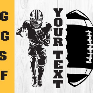 Football Template svg, Half Football Player, Football Season Svg, Football name svg, football svg, football team svg, football Player Svg