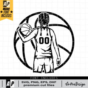 Basketball Girl SVG, Basketball Mom, Basketball School, Sports, Basketball, Svg for cricut, Digital Download Clipart