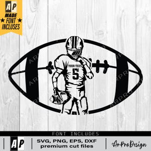 Football boy Svg, Football Player Svg, Football Svg Png, Football Name Svg, Football Shirt, Football Season, Sublimation Designs