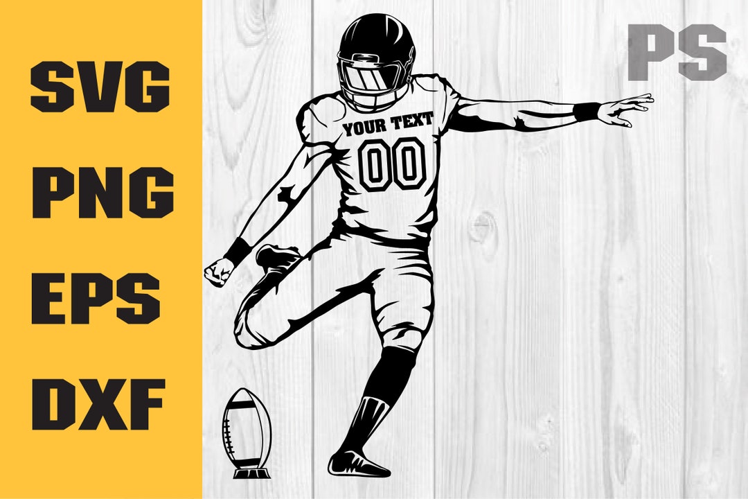 Football Kicker Svg, Football Player Svg, Colored Layers, Football Team