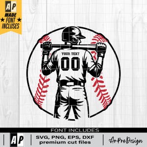 Baseball Player Svg, Personalized Name Svg, Baseball Mom Svg, Baseball Team Svg, Baseball Player Clipart, Baseball Cutfile, Png Dxf Jpg Eps
