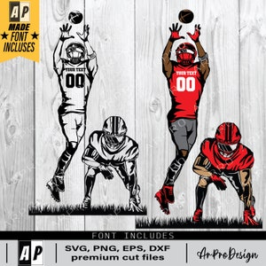 Football player svg, Football svg, colored layers, football team, Football name, Football Season, customize you text diy, svg for cut