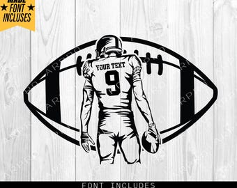 Football Svg Png, Football Player Svg, Football Name Svg, Football Shirt, Football Season, Sublimation Designs, Png Eps Dxf Ai Pdf Jpg