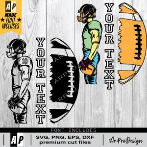 Football player svg, colored layers, Footballsvg, football team, Football name, Football Season, customize you text diy, svg for cut