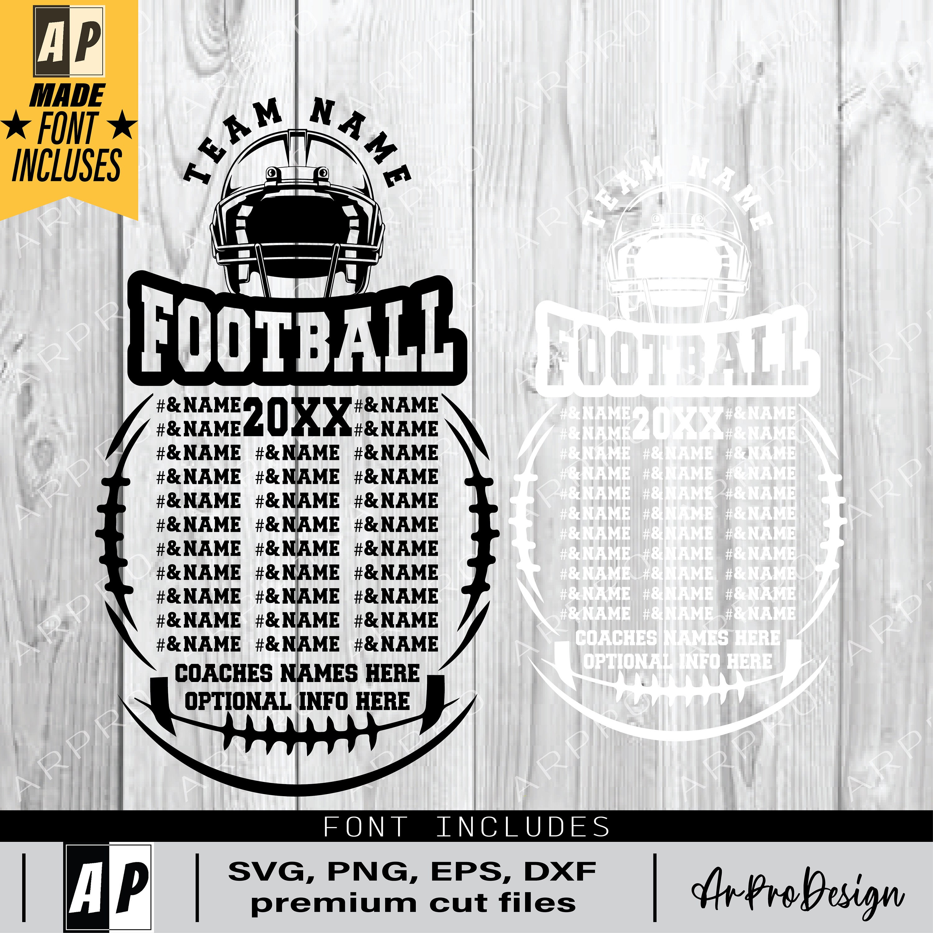 Fußballmannschaft svg, Vorlage, Rückseite des Trikots svg, Teammitglieder svg, Schneidedatei, Fußballtrikot, Fußball, Cricut, bearbeitet, Teamvorlage