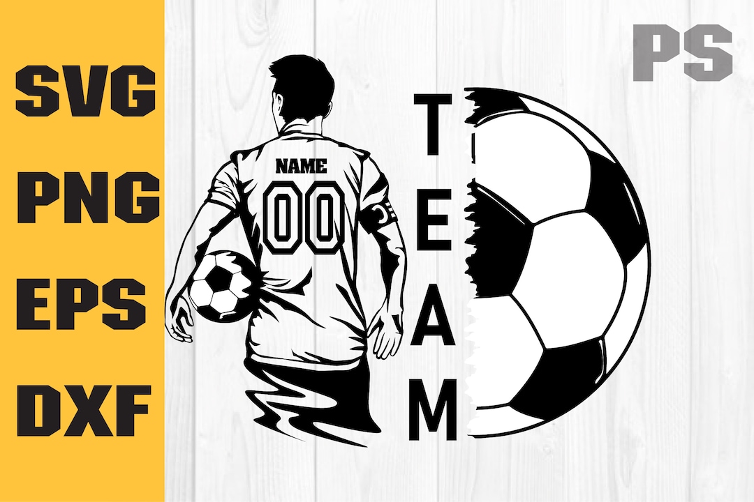 Soccer Player Svg, Soccer Monogram Svg, Soccer Clipart, Soccer Cricut