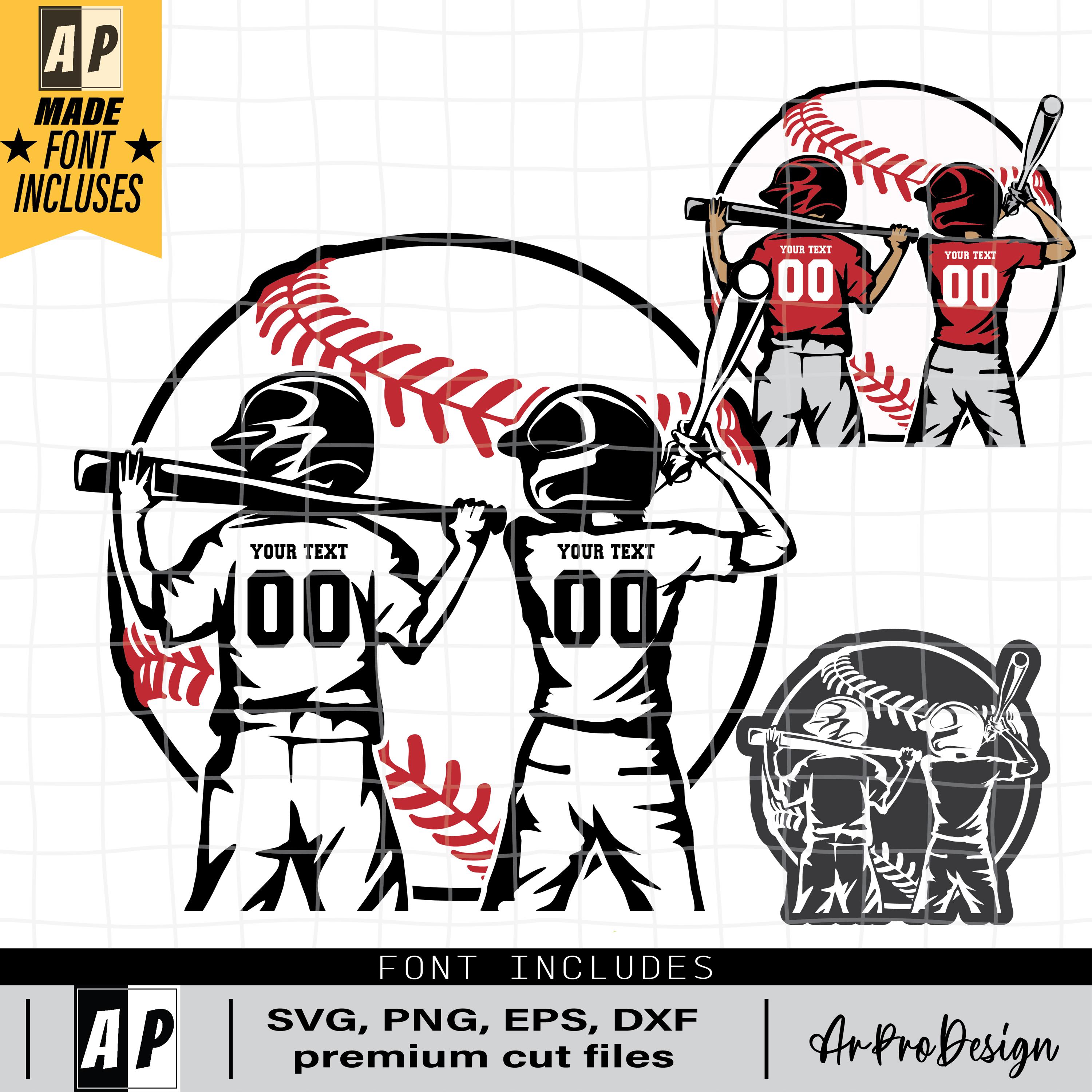 Baseball Two kids Svg Png, Baseball Kids Svg, Baseball Player Svg, Baseball Kid Shirt, Baseball Shirt, Baseball Clipart, Baseball Stencil