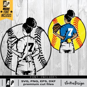 May include: Two black and white illustrations of a softball player. One illustration shows the player holding a softball with a yellow and red softball behind her. The other illustration shows the player holding a softball with a yellow and red softball behind her. Both illustrations have the number 7 on the player's jersey.