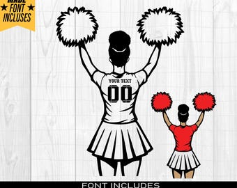 Cheerleader Svg, Personalized Name, Cheerleader Name Svg, Cheerleader Shirt, Cheer Clipart, Cheer Dance Svg, Cheer Png, Png Dxf Eps