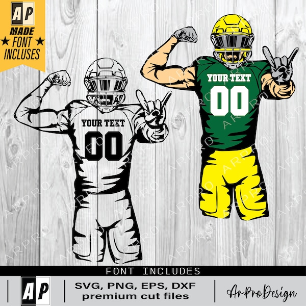 Customizable Football Player SVG | Scalable Vector Graphics for Cricut | Ideal for Football Enthusiasts | Detailed and Dynamic Graphics