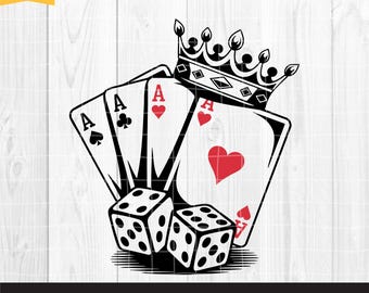 Playing Card Svg, Dice Svg, Playing Cards Svg Files for Cricut,Flame Svg, Ace of Spades Svg, Poker Svg,  Png Dxf Jpg Eps
