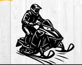 Motoslitta SVG, SVG invernale, Motoslitta SVG, Maglietta motoslitta, File di taglio SVG motoslitta per Cricut e Silhouette, Png Jpg Eps Dxf