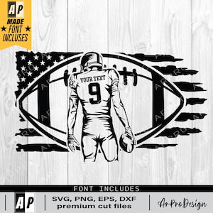 US Football Player Svg, Football Svg, Football Name Svg, Football Shirt, Football Season, Sublimation Designs, Png Eps Dxf Ai Pdf Jpg
