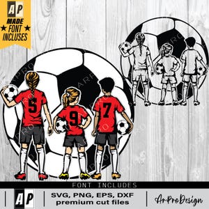 Soccer Svg Png, Soccer Kid Svg, Soccer 2 Girls and 1 Boy Kid Svg, Soccer Girl Svg, Soccer Svg, Soccer Player Svg, Football Png, Soccer Shirt