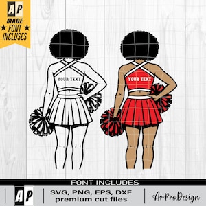 Cheerleader SVG, Cheerleading svg, Girls Pom Dance, Cheer Mom svg, Customize High School Cheer, Personalize Cheer Team, Png Jpg Eps
