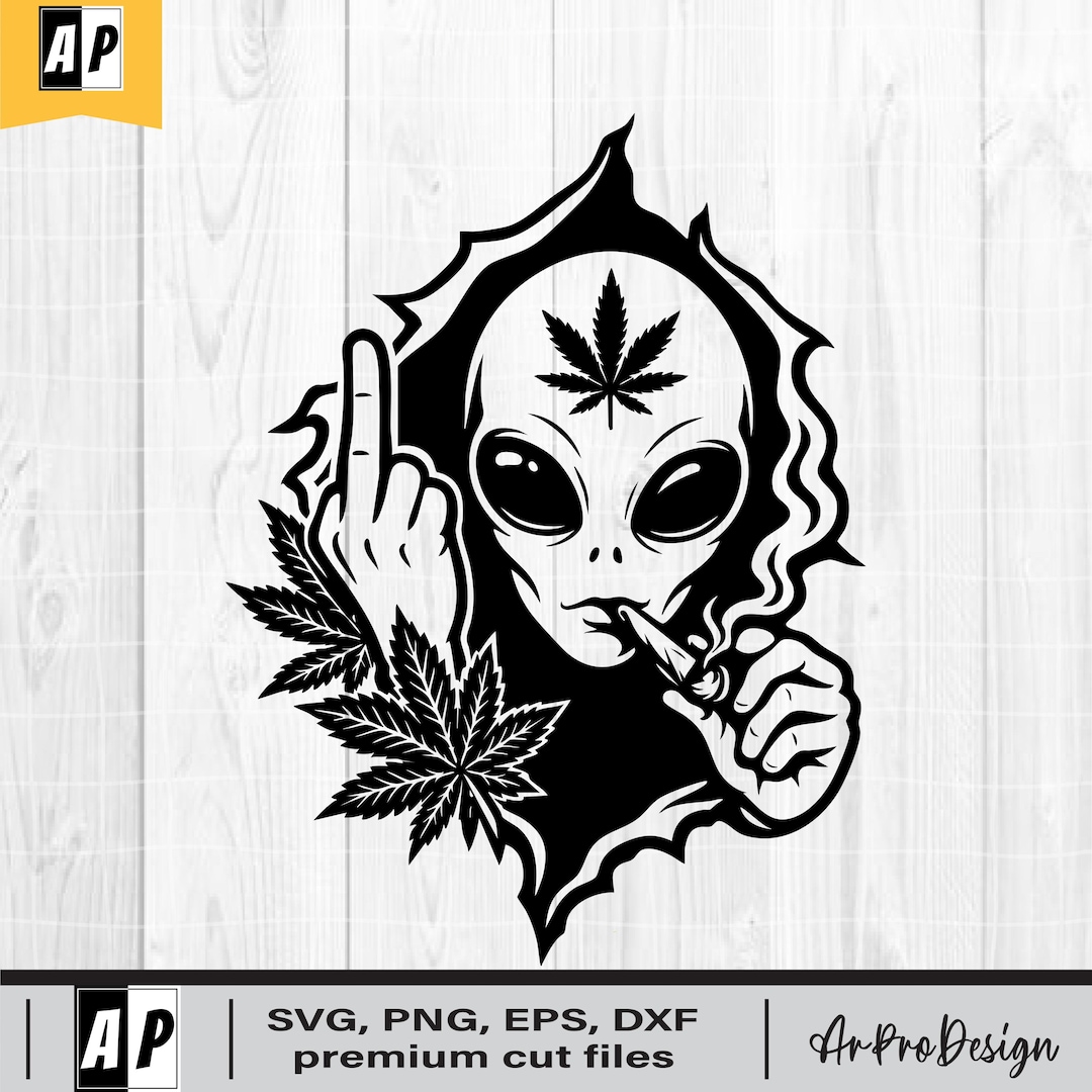 Alien Smoking Weed Svg, Alien Smoking Joint Svg, Rasta Alien Svg, Alien ...