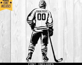 Eishockey Spieler SVG, Eishockey Team SVG, Schlittschuhlaufen, Torhüter Clipart, personalisierte Name SVG, Hockey Png, Eishockey Dad Shirt