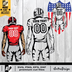 Customizable Football Player SVG, Scalable Vector Graphics for Cricut, Ideal for Football Enthusiasts | Detailed and Dynamic Graphics