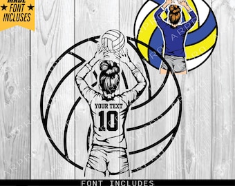 Volleyball Svg Png, Personalized Name, Volleyball Girl Player Svg, Volleyball Player Svg, Volleyball Girl Svg for Cricut Volleyball Team Svg