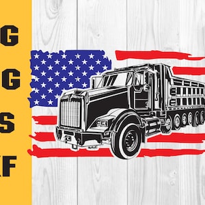 US Dump Truck SVG, US Trucker svg, Truck Driver svg, Dump Truck Clipart, Truck Cutfile, Truck Logo svg, Digital Download Clipart