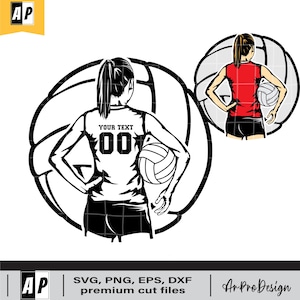 Girls volleyball player svg, Personalized Name Svg, Volleyball Mom Svg, Volleyball Team Svg, Volleyball Player Clipart, Volleyball Cut file