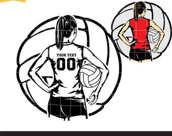Girls volleyball player svg, Personalized Name Svg, Volleyball Mom Svg, Volleyball Team Svg, Volleyball Player Clipart, Volleyball Cut file