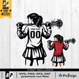 Lacrosse SVG, Lacrosse girl, Lacrosse Player SVG, Lacrosse Player Printable, Woman Lacrosse silhouette, Female Lacrosse Player
