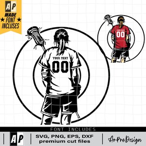 Weiblicher Lacrosse-Player-Svg, personalisierter Name, farbige Schichten, Lacrosse-Svg, Lacrosse-Svg, Lax Mom svg, Lacrosse-Abziehbilder, Lacrosse Mom Shirt