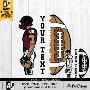 Football player svg, colored layers, Footballsvg, football team, Football name, Football Season, customize you text diy, svg for cut