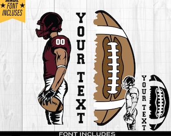 Fußballspieler svg, farbige Schichten, Footballsvg, Fußballmannschaft, Fußballname, Football Season, passen Sie Ihren Text diy, svg zum Schnitt an