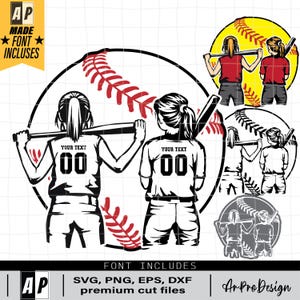 Softball Player Svg, Personalized Name Svg, Softball Team Svg, Softball Mom Svg, Softball Player Clipart, Softball Cutfile, Baseball Svg