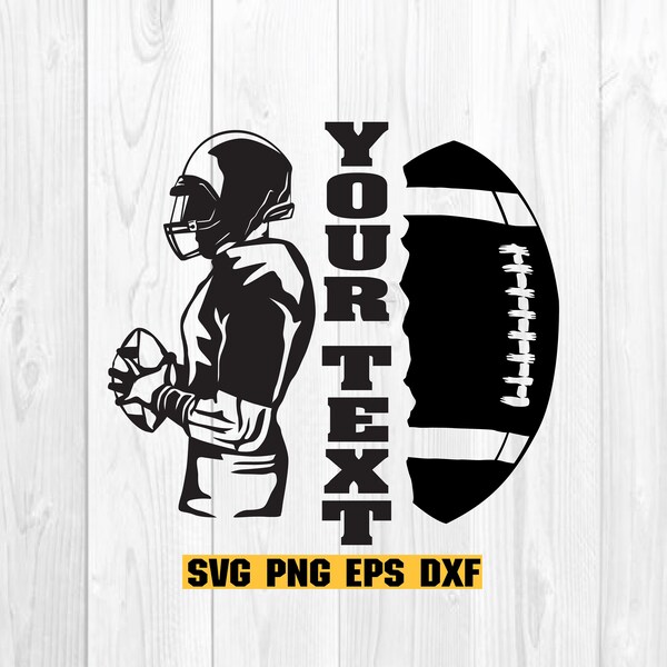 Football Template svg, Half Football Player, Football Season Svg, Football name svg, football svg, football team svg, football Player Svg