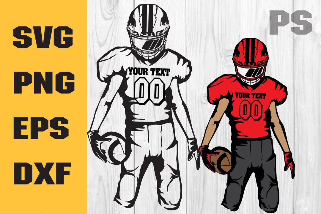 Football Boy, Football Player Svg, Football Svg, Colored Layers