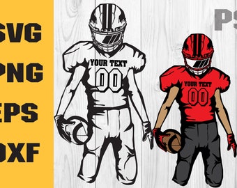 Football boy, Football player svg, Football svg, colored layers, football team, Football name, Football Season