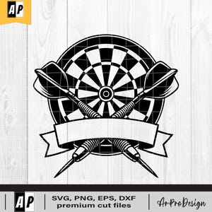 Darts Logo Svg, Dartboard Svg, Dart Target Svg, Dart Game Svg, Dart Svg, Darts Clipart, Darts Svg Cut Files for Cricut, Png Dxf Eps