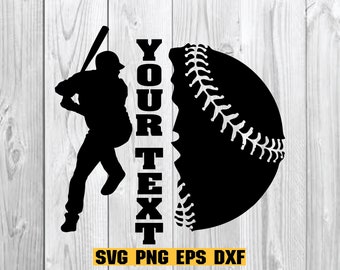 Baseball Template svg, Baseball Player SVG, Baseball monogram for Silhouette