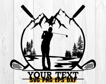 Golf Name SVG, Golf Svg, Last Name Svg, Svg Files For Cricut, Digital Download Clipart SVG