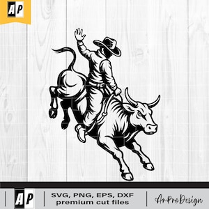 Rodeo Svg, Cowboy Svg, Bull Rider Svg, Ranch, Farm Life, Ranch Western Country Farm, Bull Riding Svg, Cricut & Silhouette, Printable