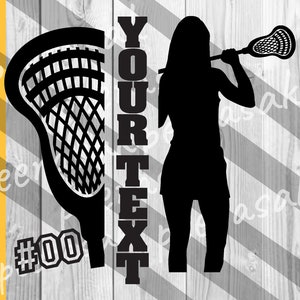 Lacrosse SVG, Lacrosse girl, Lacrosse Player SVG, Lacrosse Player Printable, Woman Lacrosse silhouette, Female Lacrosse Player